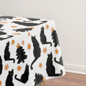 Schwarze Katzen und Weihnachtsbäume Tischdecke (Beispiel)