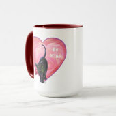 Schwarze Katzen-Valentinstag Tasse (Vorderseite Links)