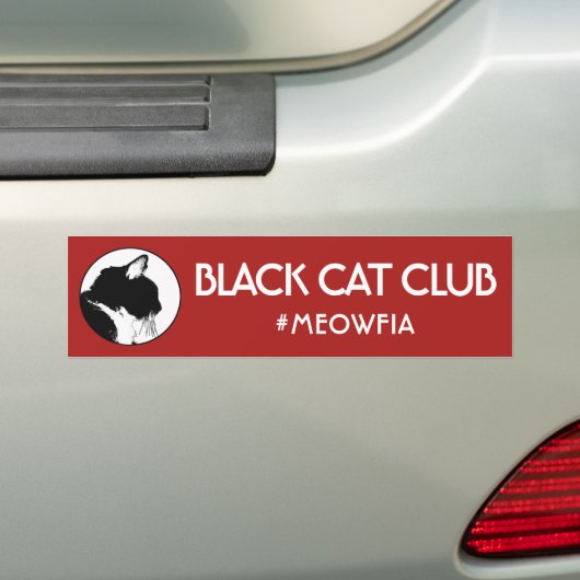 Schwarze Katzen-Verein Meowfia Autoaufkleber (Auf Auto)