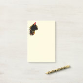 Schwarze Katzen-Verein-Post-Itanmerkungen Post-it Klebezettel (Auf Schreibtisch)