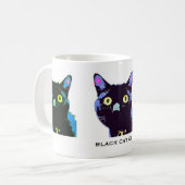 Schwarze Katzen-Verein! Tasse (Vorderseite Links)