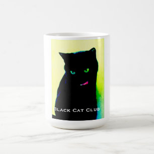 Schwarze Katzen-Verein-Tasse Kaffeetasse