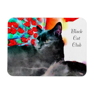 Schwarze Katzen-Vereinmagnet Magnet