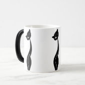 Schwarze Katzen-verwandelnde Tasse (Vorderseite Links)