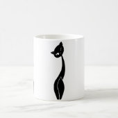 Schwarze Katzen-verwandelnde Tasse (Mittel)