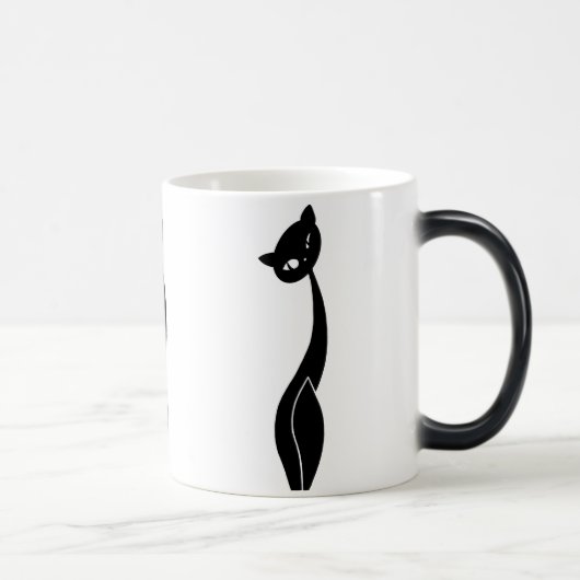 Schwarze Katzen-verwandelnde Tasse (Rechts)