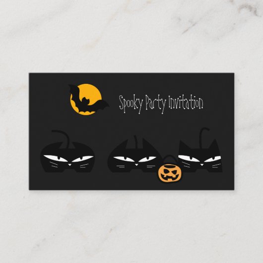 Schwarze Katzen Visitenkarte (Vorderseite)
