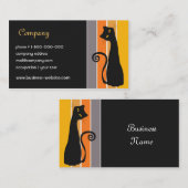 Schwarze Katzen-Visitenkarte Visitenkarte (Vorne/Hinten)