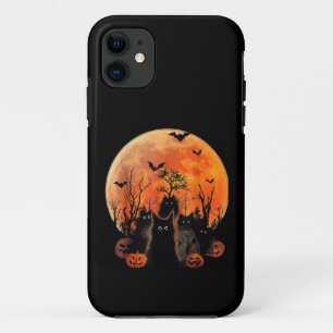 Schwarze Katzen Vollmond Lustig Tier Tierliebhaber Case-Mate iPhone Hülle