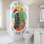 Schwarze Katzen Weihnachten auf der schmutzigen Li Duschvorhang (Beispiel)