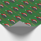 Schwarze Katzen-Weihnachten Geschenkpapier (Ecke)