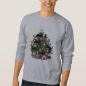 Schwarze Katzen Weihnachtsbaum Katze Lover Xmas Li Sweatshirt (Vorderseite)