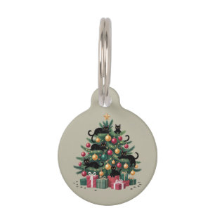Schwarze Katzen Weihnachtsbaum Katzenliebhaber Xma Haustiermarke