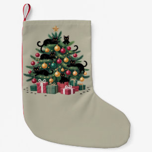 Schwarze Katzen Weihnachtsbaum Katzenliebhaber Xma Kleiner Weihnachtsstrumpf