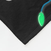 Schwarze Katzen-Weihnachtsbaumlichter Lustiger San Fleecedecke (Ecke)