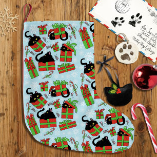 Schwarze Katzen Weihnachtsgeschenke Muster Kleiner Weihnachtsstrumpf