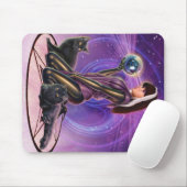 "Schwarze Katzen-Weissagung " Mousepad (Mit Mouse)