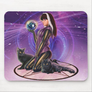 "Schwarze Katzen-Weissagung " Mousepad