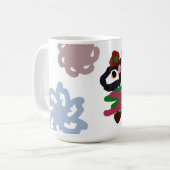 Schwarze Katzen-Winter Kaffeetasse (Vorderseite Links)