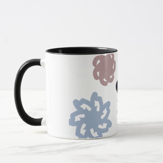 Schwarze Katzen Winter Tasse (Links)