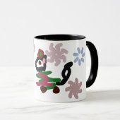 Schwarze Katzen Winter Tasse (VorderseiteRechts)