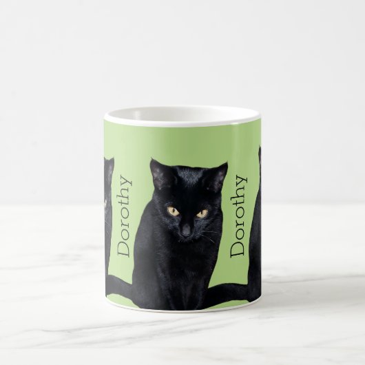 Schwarze Katzen-wirkliches Foto-personalisierter Kaffeetasse (Mittel)