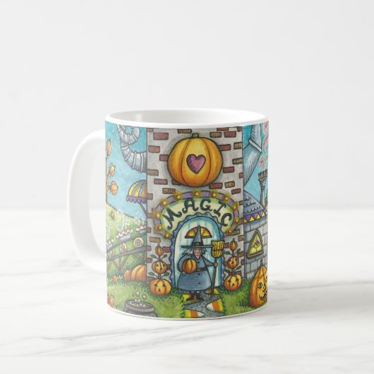 SCHWARZE KATZEN, WITCH PUMPKIN PIE FACTORY CLASSIC KAFFEETASSE (Vorderseite Links)
