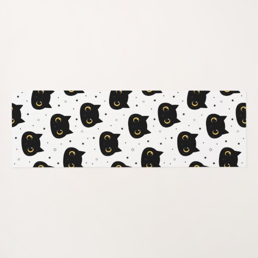 Schwarze Katzen Yogamatte (Rückseite (Horizontal))