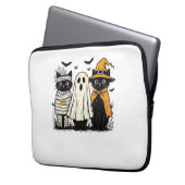 Schwarze Katzen zu Halloween-Kostümen - Geist, Hex Laptopschutzhülle (Vorderseite Links)