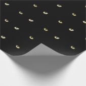 Schwarze Katzenaugen | Halloween Geschenkpapier (Ecke)