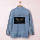Schwarze Katzenaugen Jeansjacke (Hangar)