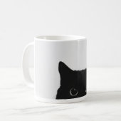 Schwarze Katzenblick-Tasse Kaffeetasse (Vorderseite Links)