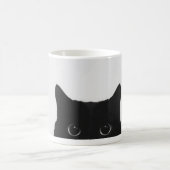 Schwarze Katzenblick-Tasse Kaffeetasse (Mittel)