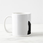 Schwarze Katzenblick-Tasse Kaffeetasse (Links)