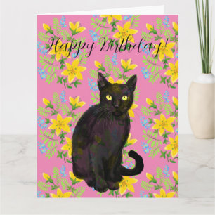 schwarze Katzenblume Karte