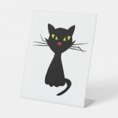Schwarze Katzenclipse Sockelschild (Vorderseite)