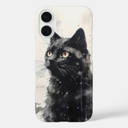 Schwarze Katzenfarbe Case-Mate iPhone Hülle (Rückseite)