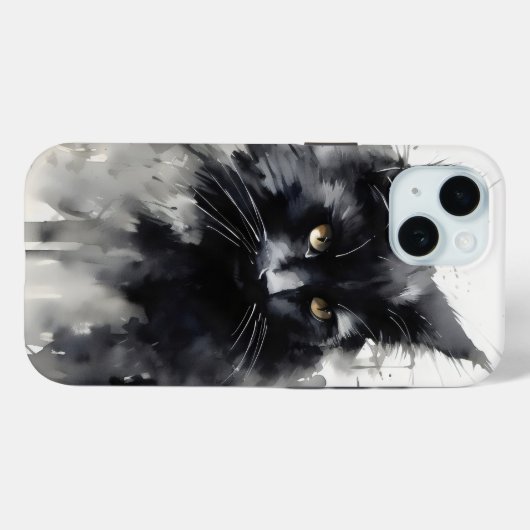 Schwarze Katzenfarbe Case-Mate iPhone Hülle (Rückseite (Horizontal))