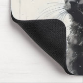 Schwarze Katzenfarbe Mousepad (Ecke)