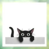 Schwarze Katzenfensterklammer Fensteraufkleber (Blatt 3)
