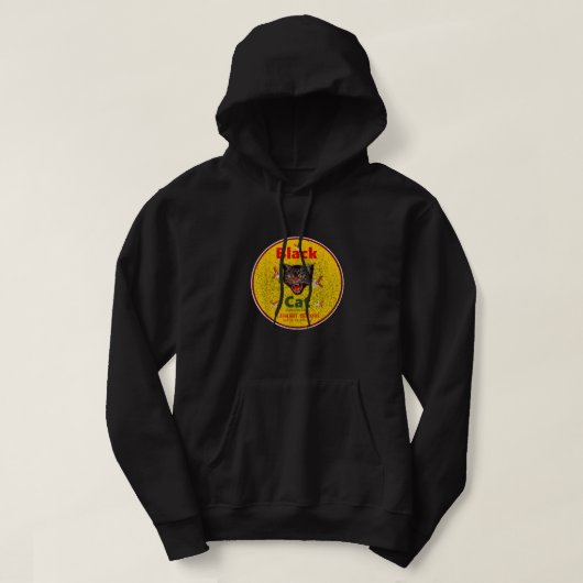 Schwarze Katzenficker Hoodie (Design vorne)
