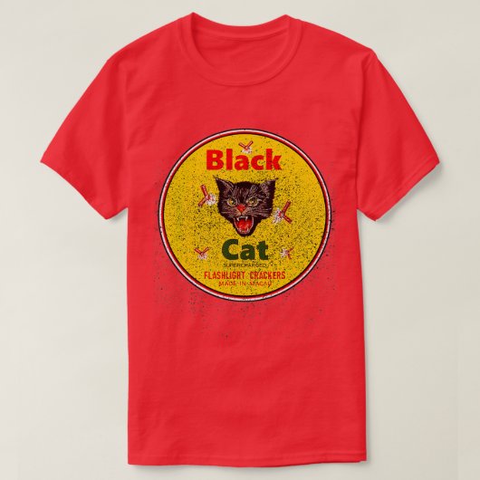 Schwarze Katzenficker  T-Shirt (Design vorne)