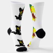 Schwarze Katzenherbst Socken (Gewinkelt)
