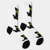 Schwarze Katzenherbst Socken (Rechts)