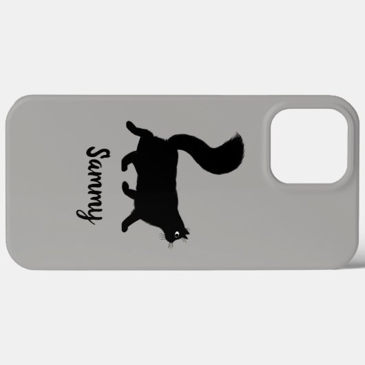 Schwarze Katzenkatze mit benutzerdefiniertem Text Case-Mate iPhone Hülle (Rückseite (Horizontal))