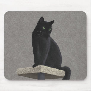 Schwarze Katzenköniglichkeit Mousepad