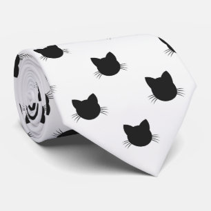 Schwarze Katzenköpfe Krawatte