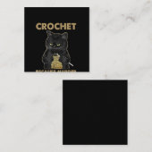 Schwarze Katzenkratzer, weil Mord falsch ist Quadratische Visitenkarte (Vorne/Hinten)