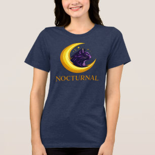 schwarze Katzenkunst Tri-Blend Shirt