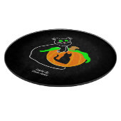 Schwarze Katzenkürbiskellerschneide (30,4 cm) Schneidebrett (Ecke)
